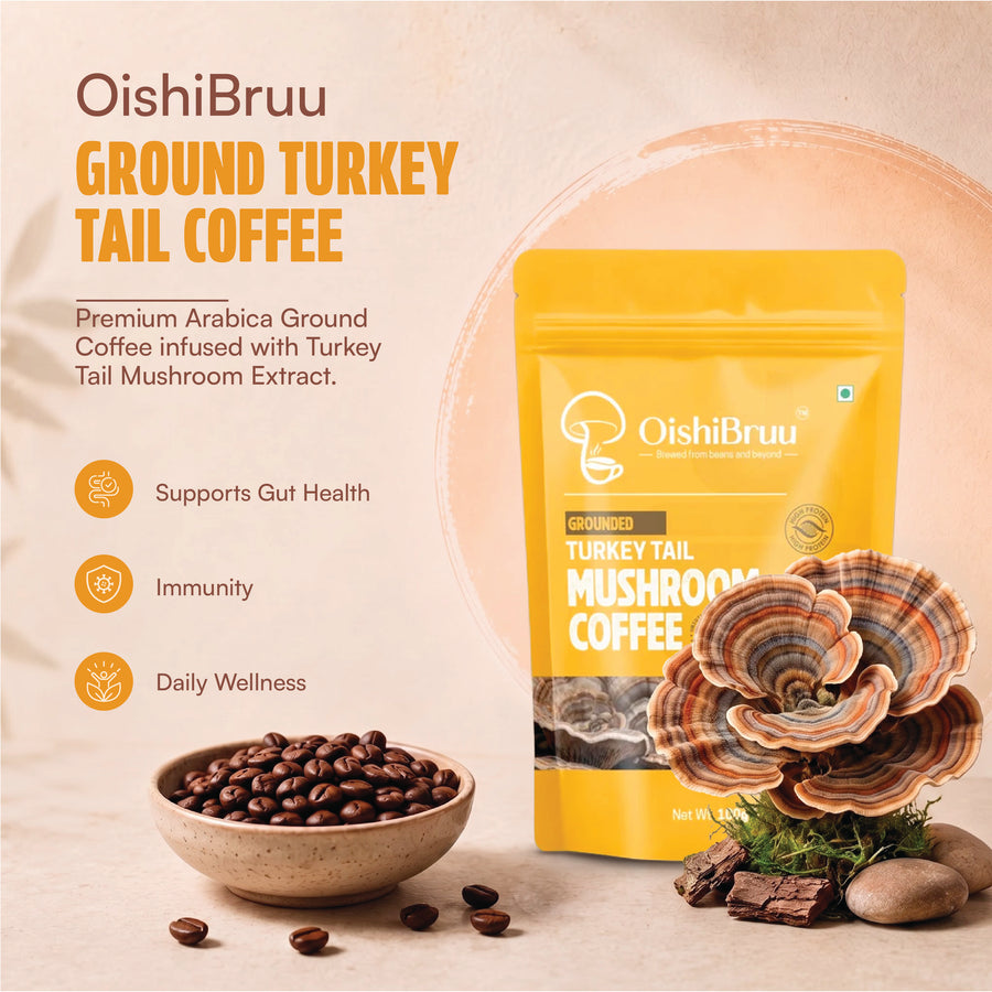 Grounded Turkey Tail Mushroom Coffee