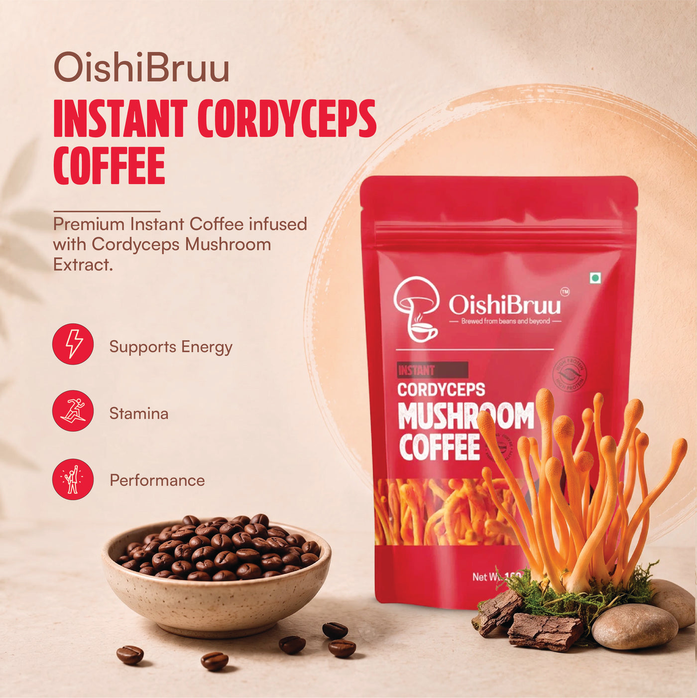 Instant Cordyceps Mushroom Coffee