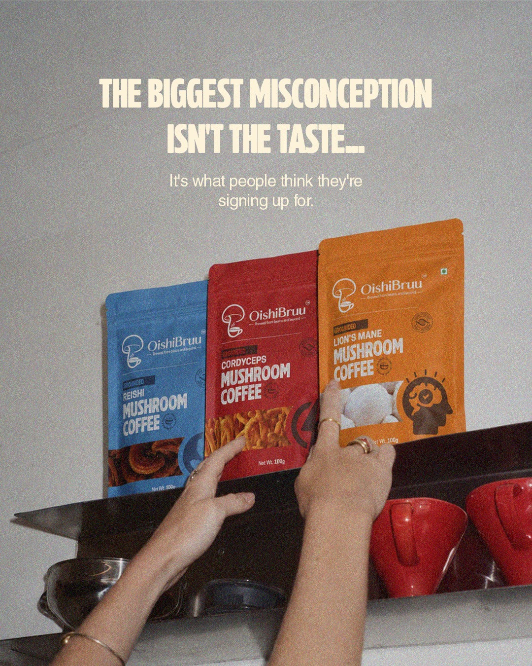 OishiBruu grounded mushroom coffee blends answering the biggest misconception about mushroom coffee