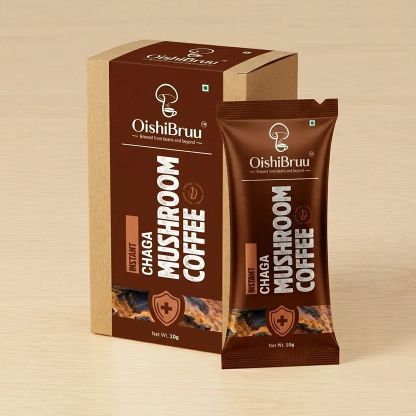 OishiBruu Instant Chaga Mushroom Coffee sachet